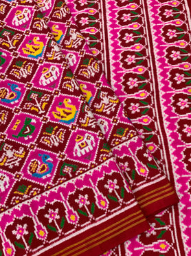 Patan Patola Saree Pink In Colour