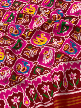 Patan Patola Saree Pink In Colour