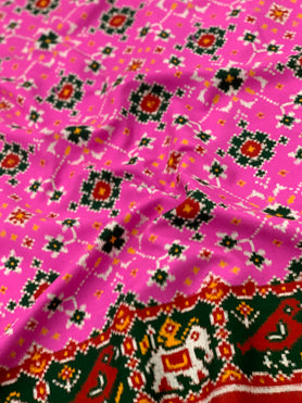 Patan Patola Saree Pink In Colour