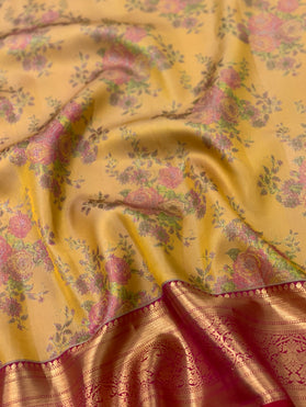 Kanjeevaram Silk Saree Mustard In Colour