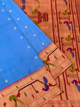 Paithani Saree Blue In Color