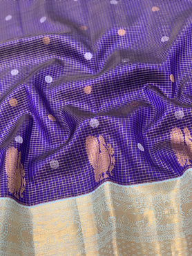 Kanjeevaram Silk Saree Purple In Colour
