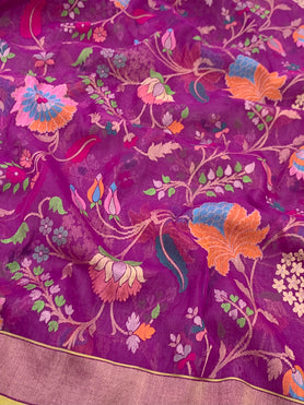 Jamdani Saree Purple In Colour