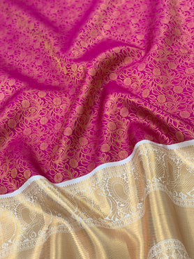 Kanjeevaram Silk Saree Pink In Colour