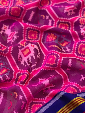 Patola Saree Pink In  Colour