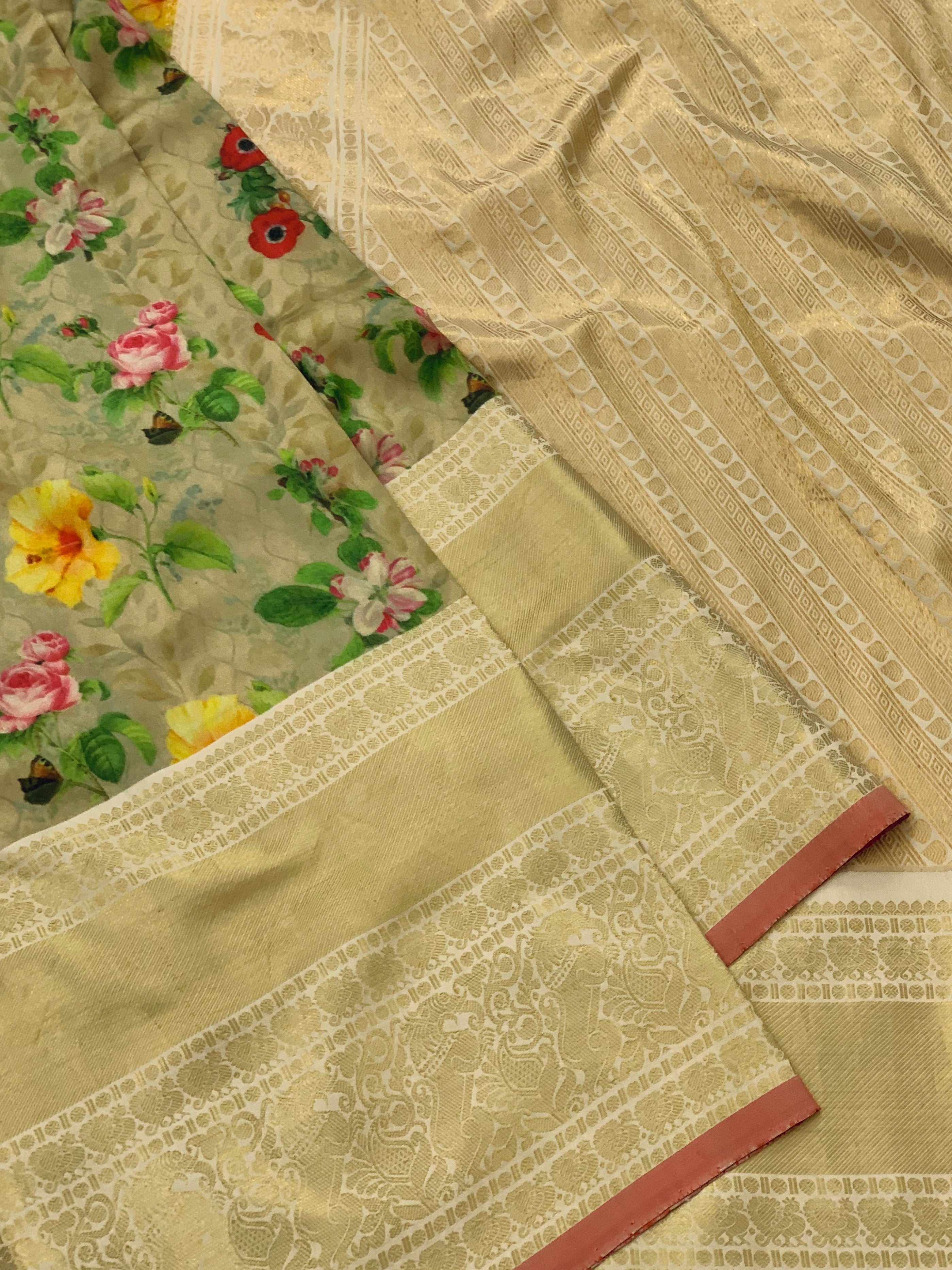 Kanjeevaram printed Saree 