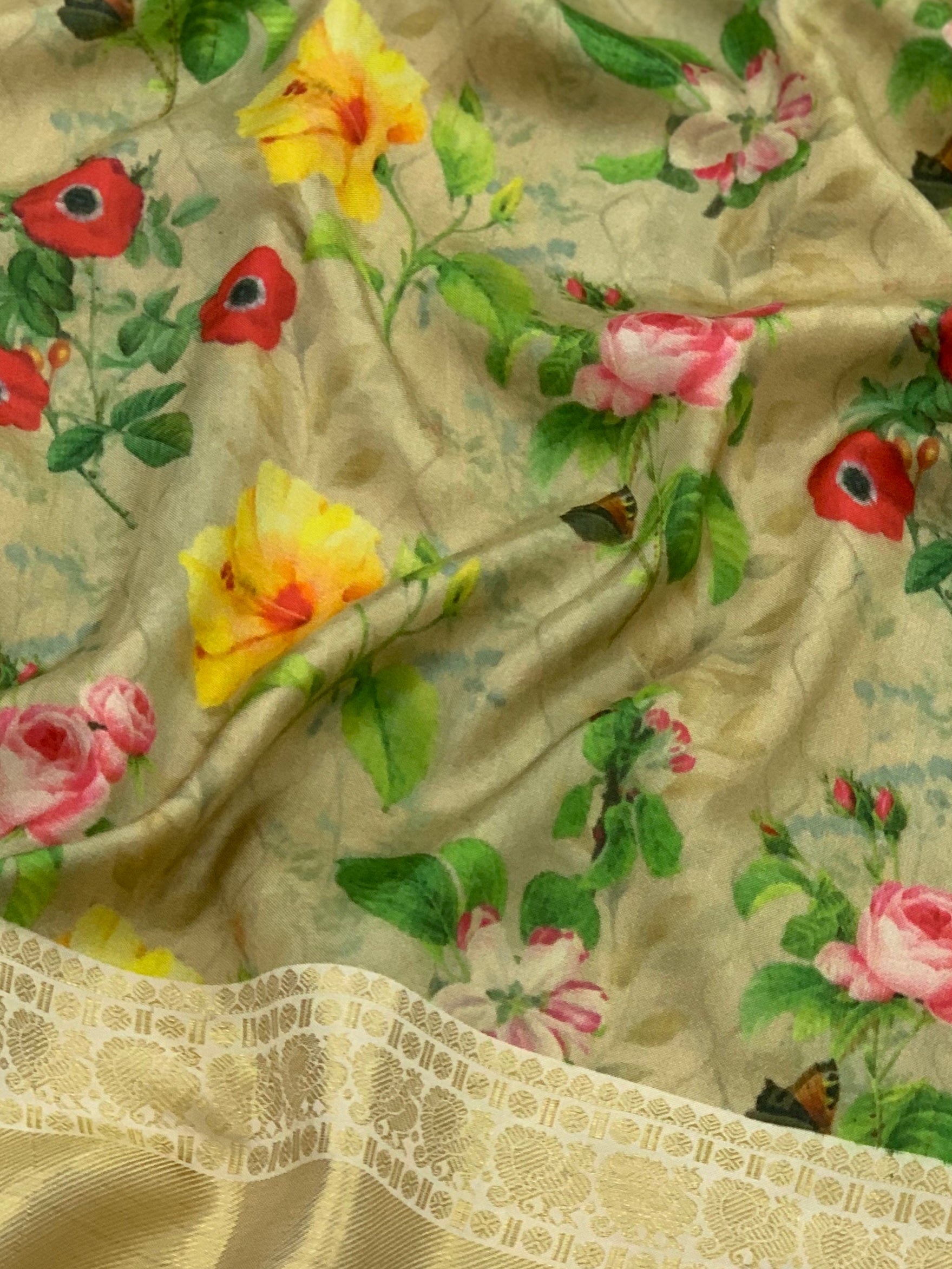 Kanjeevaram printed Saree 
