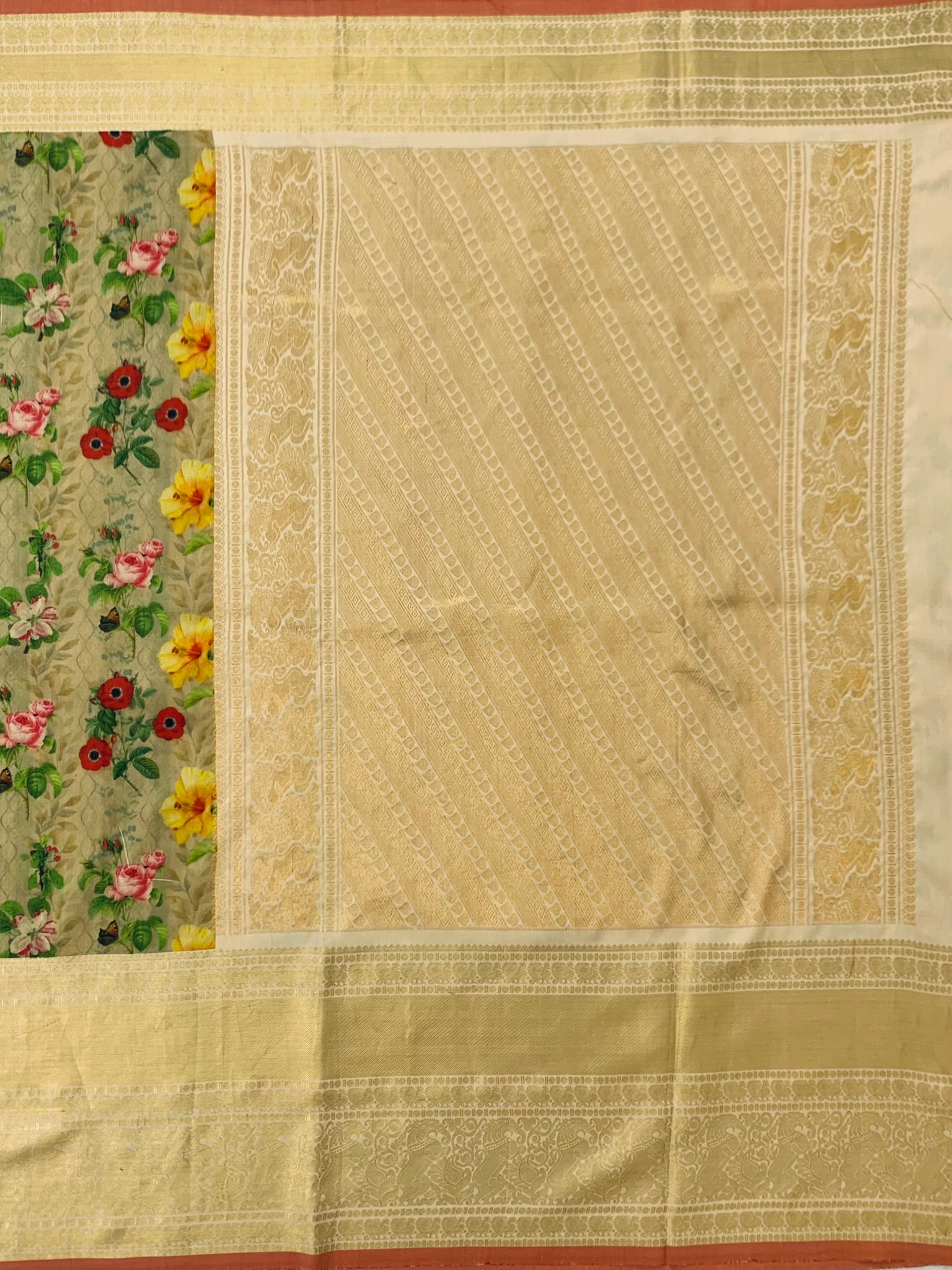 Kanjeevaram printed Saree 