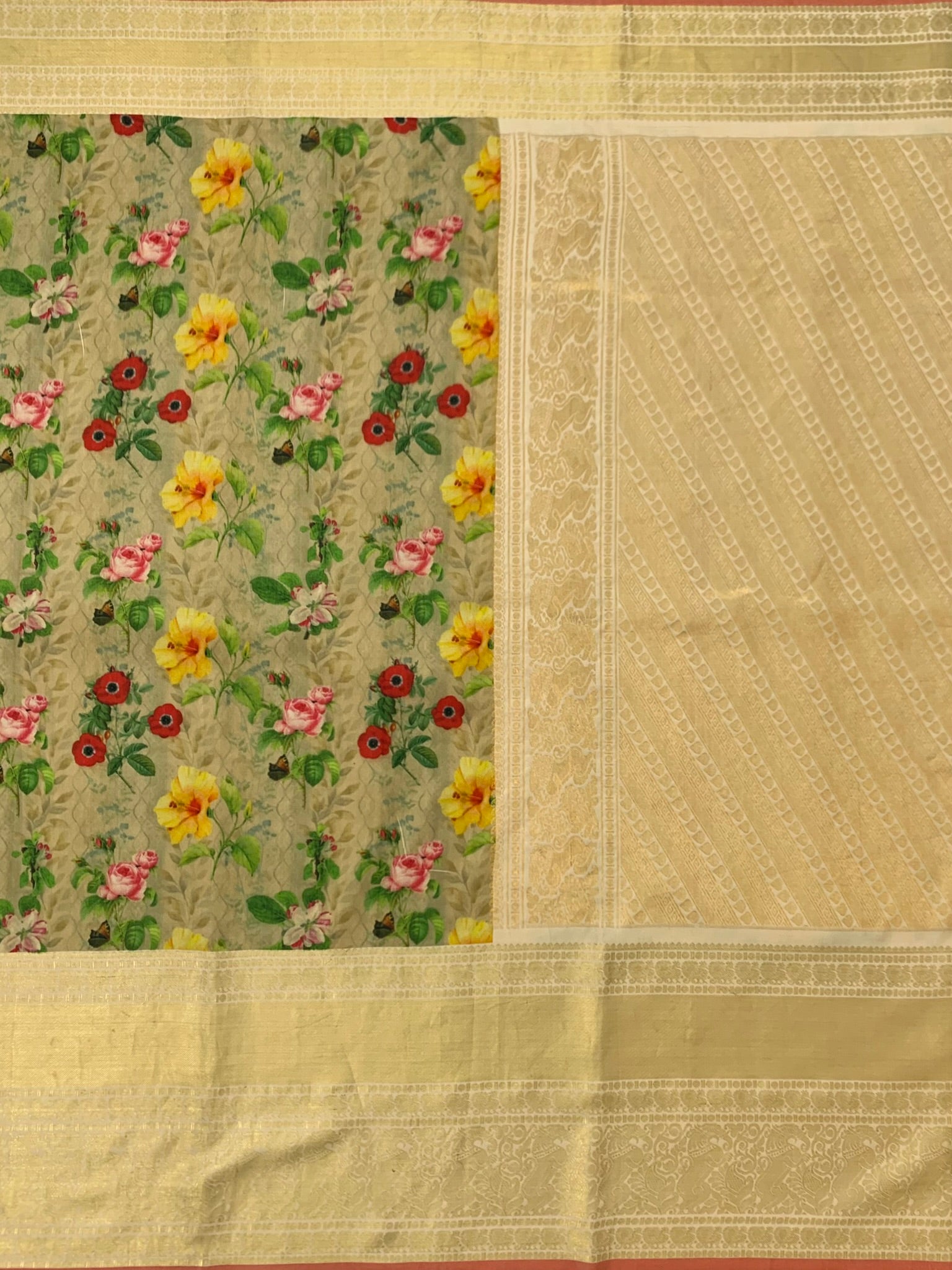 Kanjeevaram printed Saree 