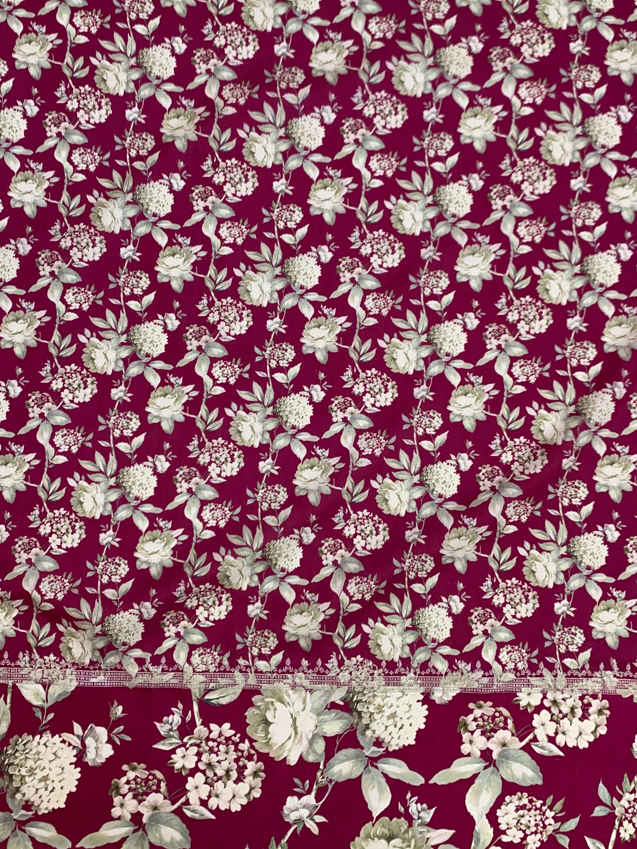 Tussore Georgette Saree With Printed Border