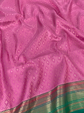 Soft Silk Saree Pink In Colour