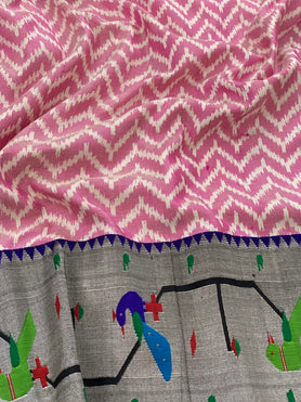 Fusion Lehriya Patola with Paithani