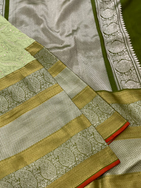 Fusion Chikankari With Kanjeevaram