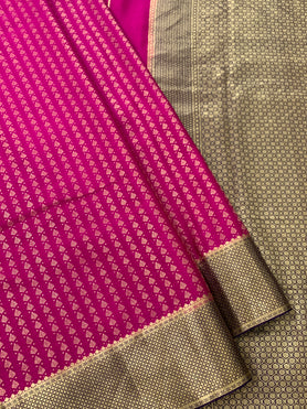 Mysore Silk Saree Pink In Colour