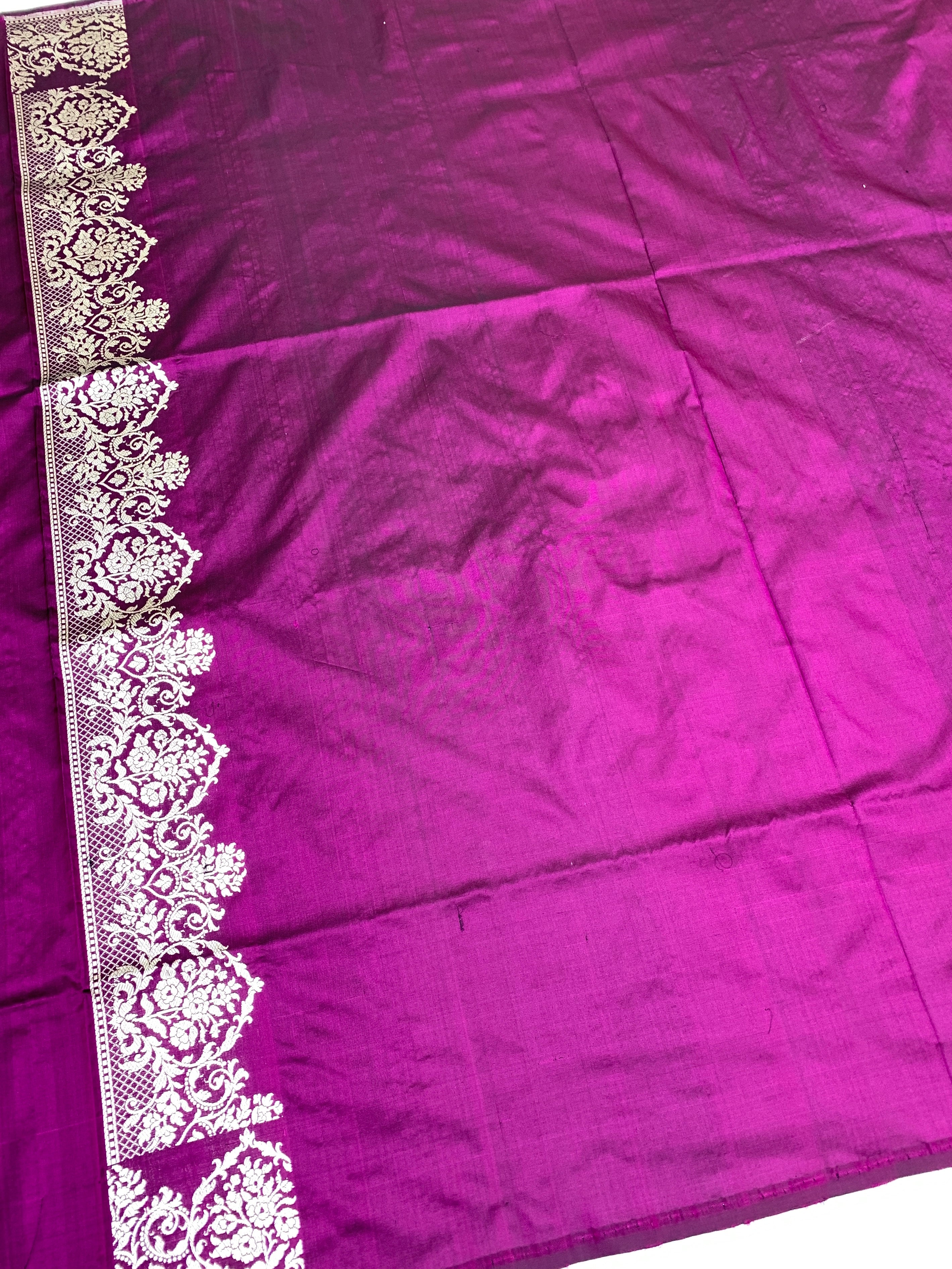 Banarasi Kadwa Weave Silk Saree Wine In Colour