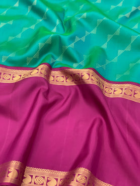 Light Weight Silk Saree Green In Color