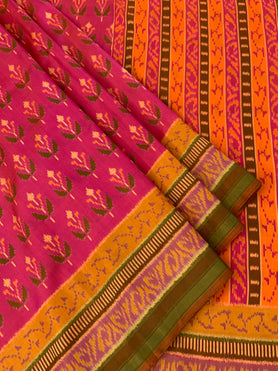 Rajkot Patola Saree Pink In Colour