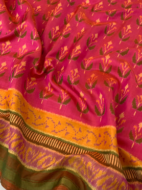 Rajkot Patola Saree Pink In Colour