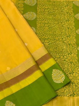 Light Weight Silk Saree Yellow In Color