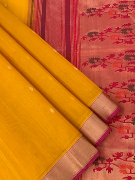 Kora Silk Saree Mustard In Colour