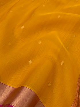 Kora Silk Saree Mustard In Colour