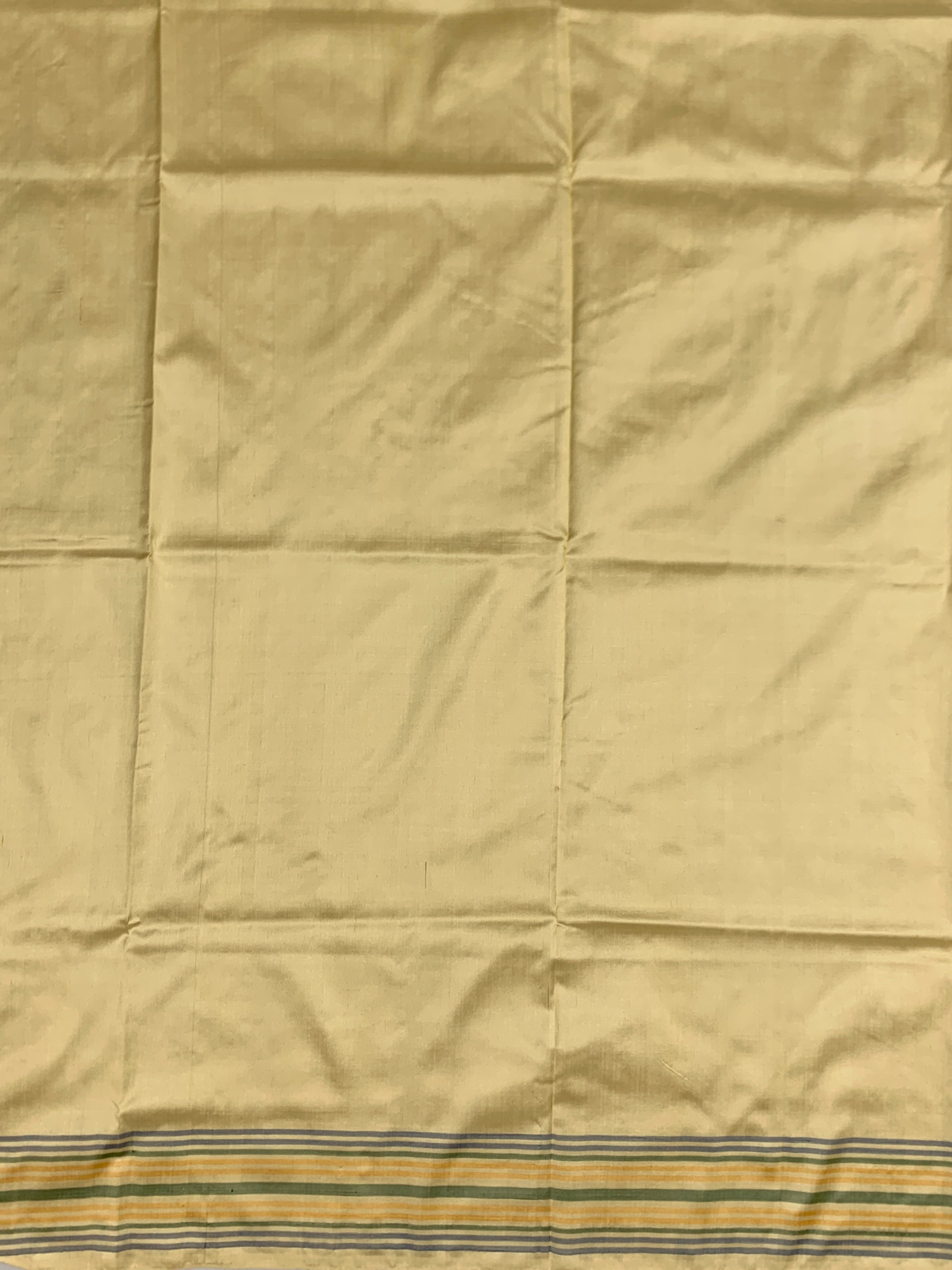 Handcrafted Cream Toned Ikat Silk Saree