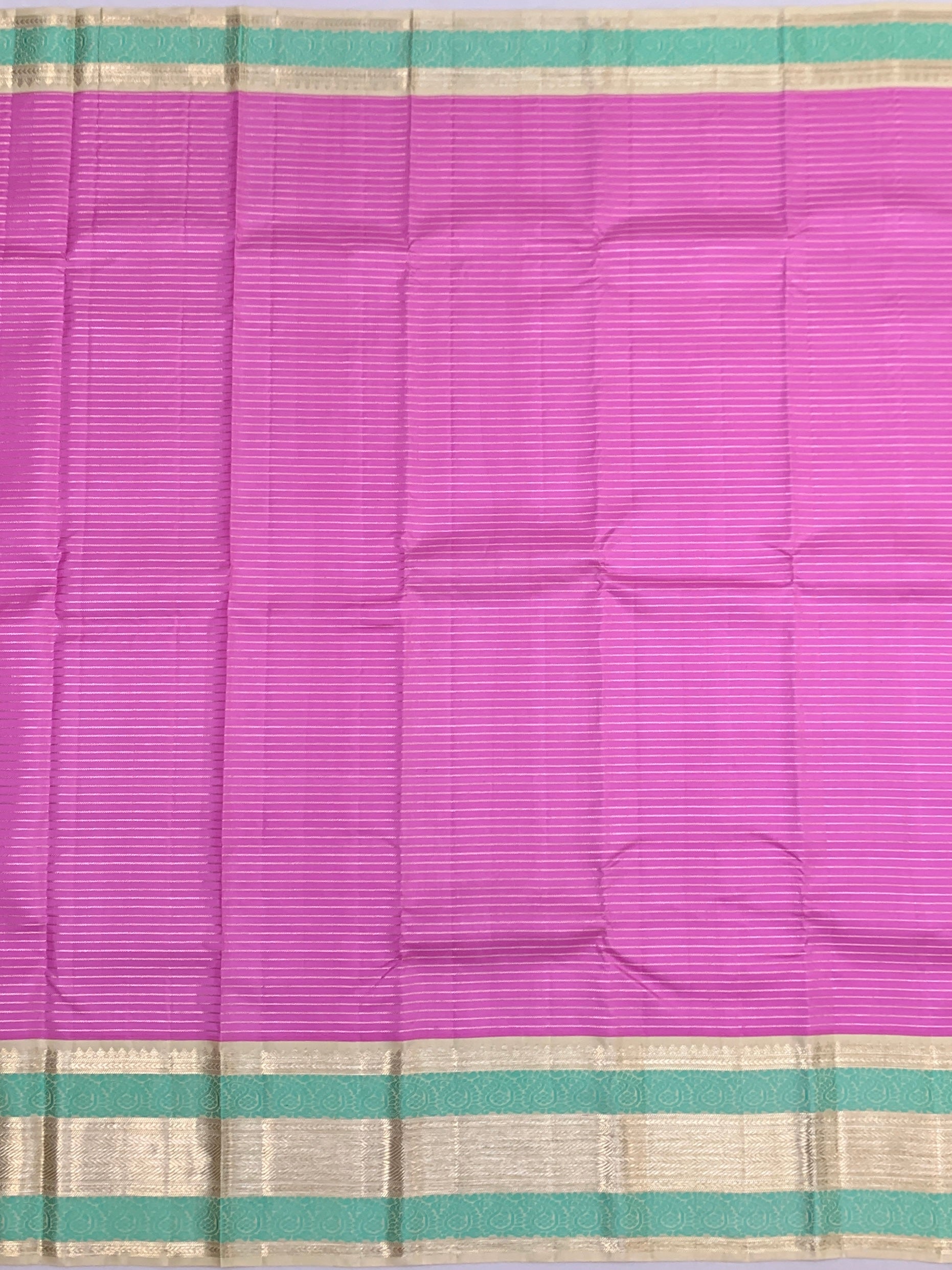 Exquisite Pink & Cream Kanjeevaram Silk Saree