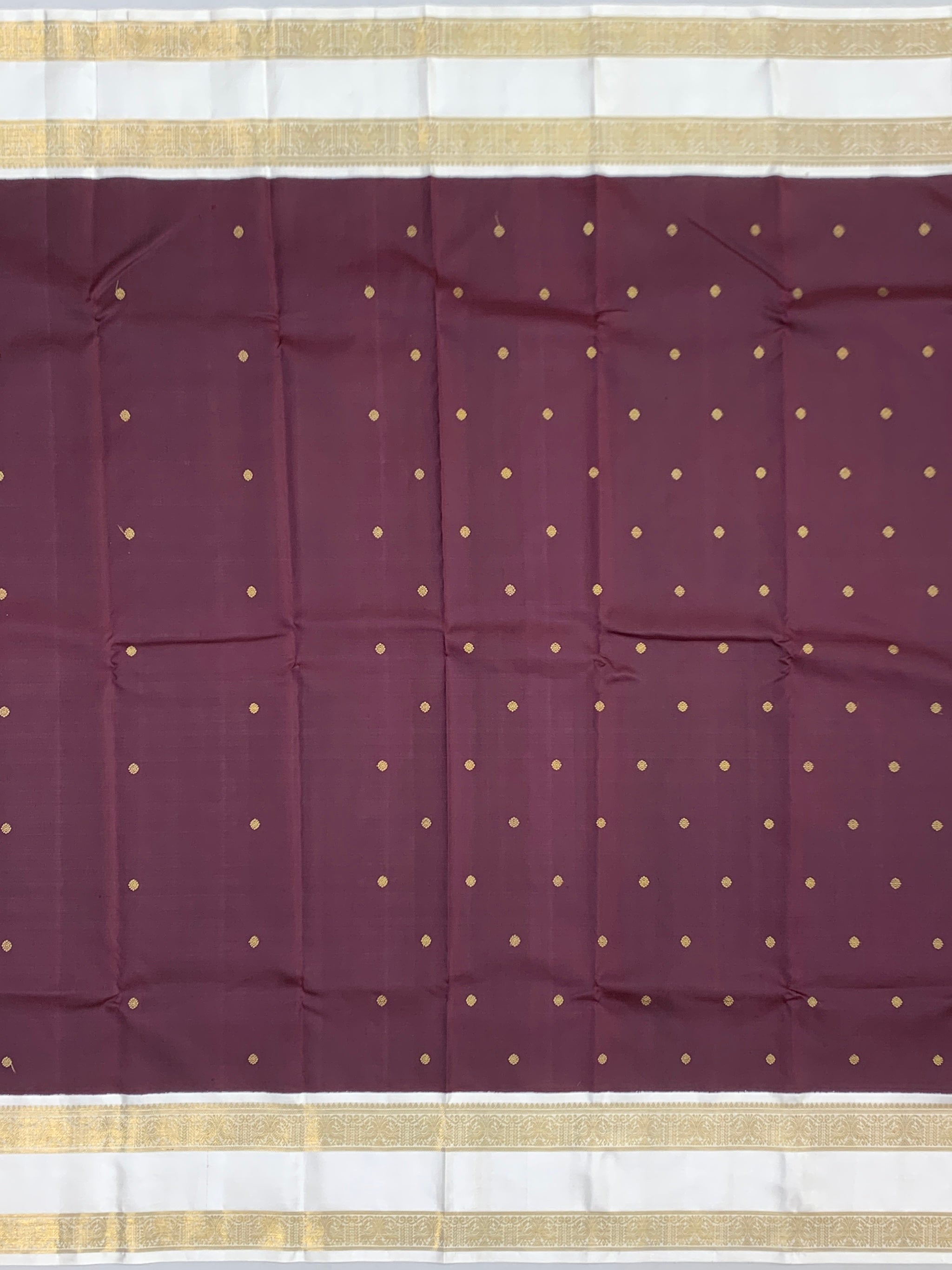 Exquisite Wine Burgundy Kanjeevaram Silk Saree