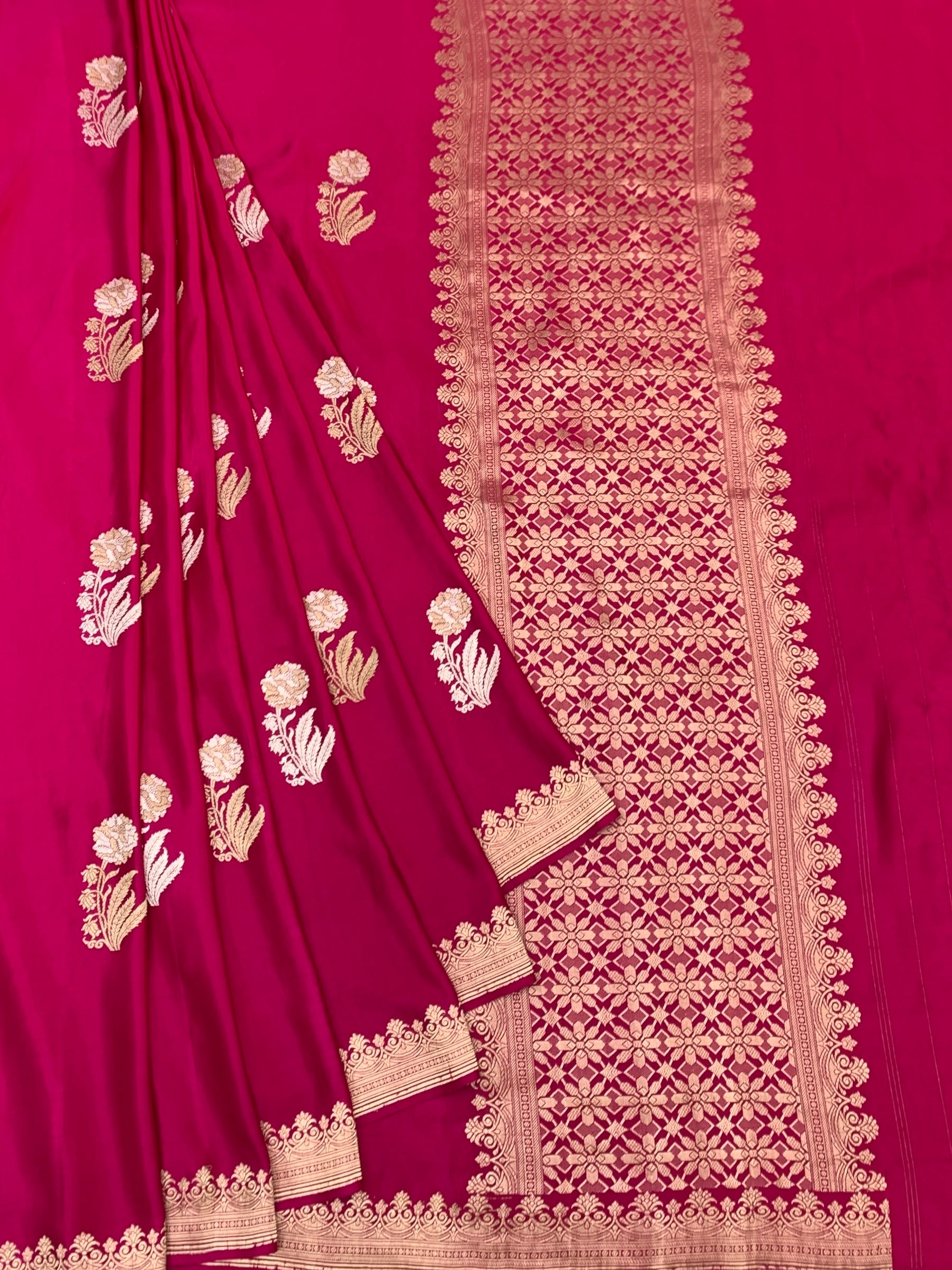 Exquisite Rani Pink Mashru Silk Saree