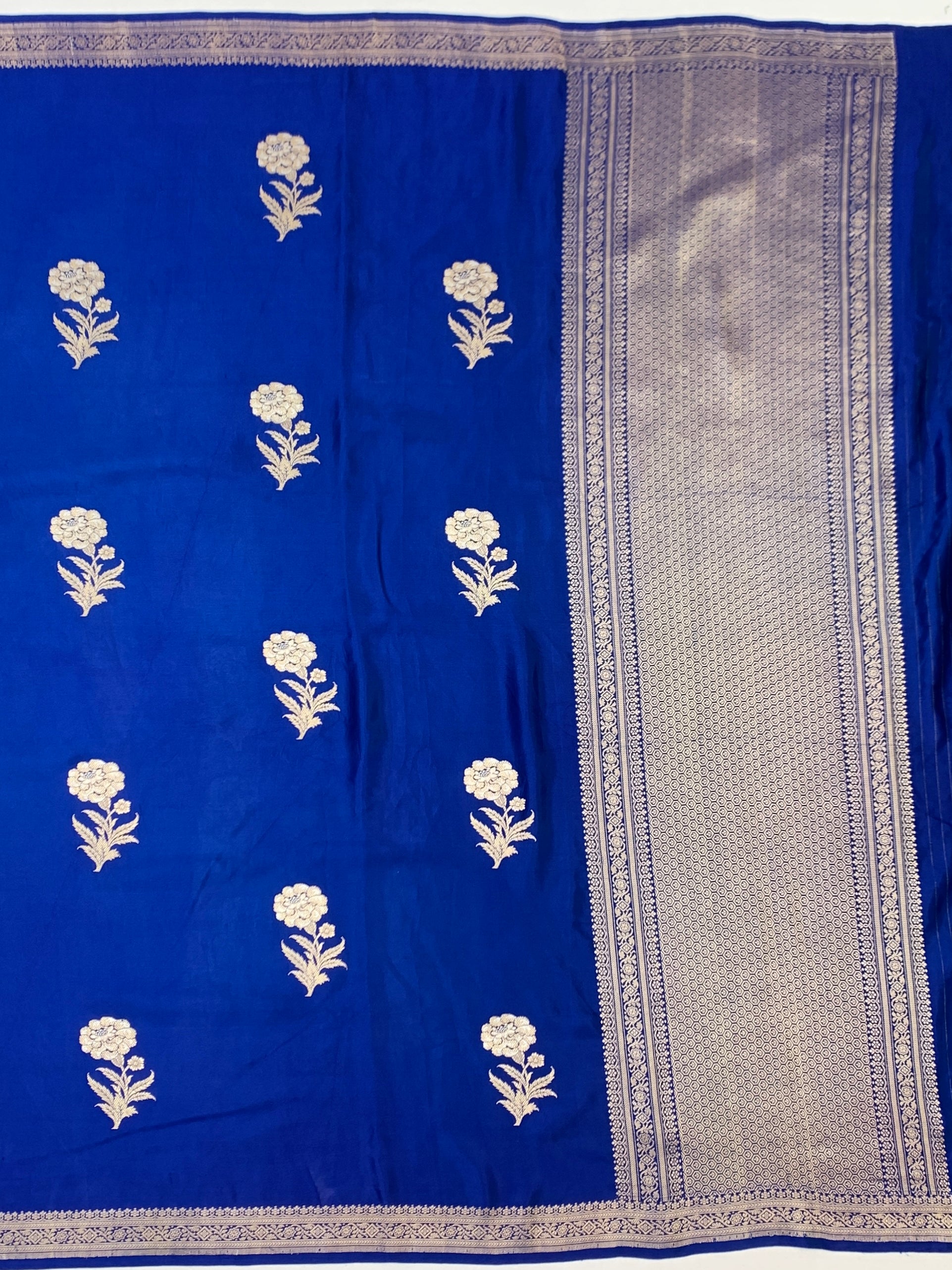 Royal Blue Mashru Silk Saree