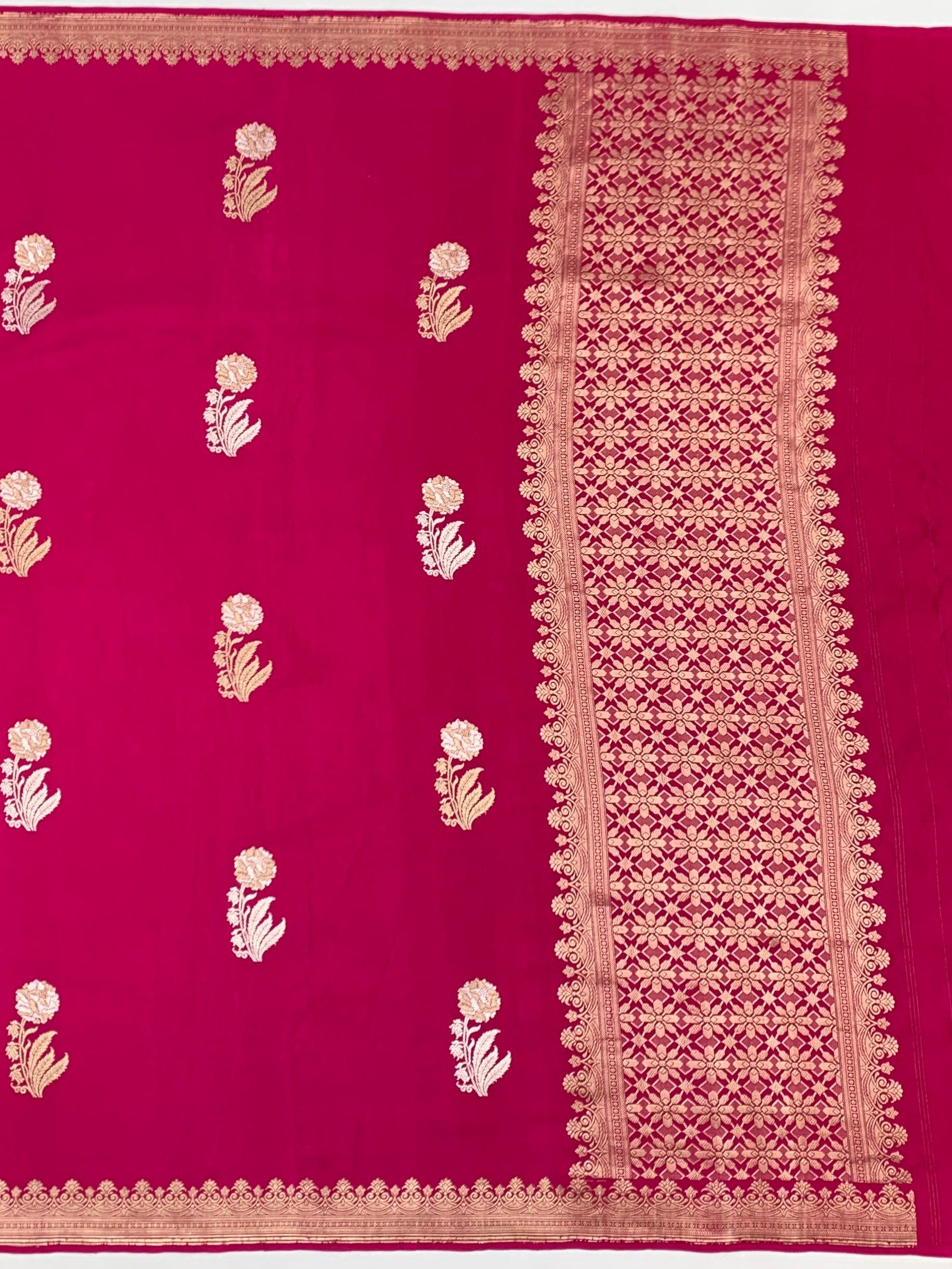 Exquisite Rani Pink Mashru Silk Saree