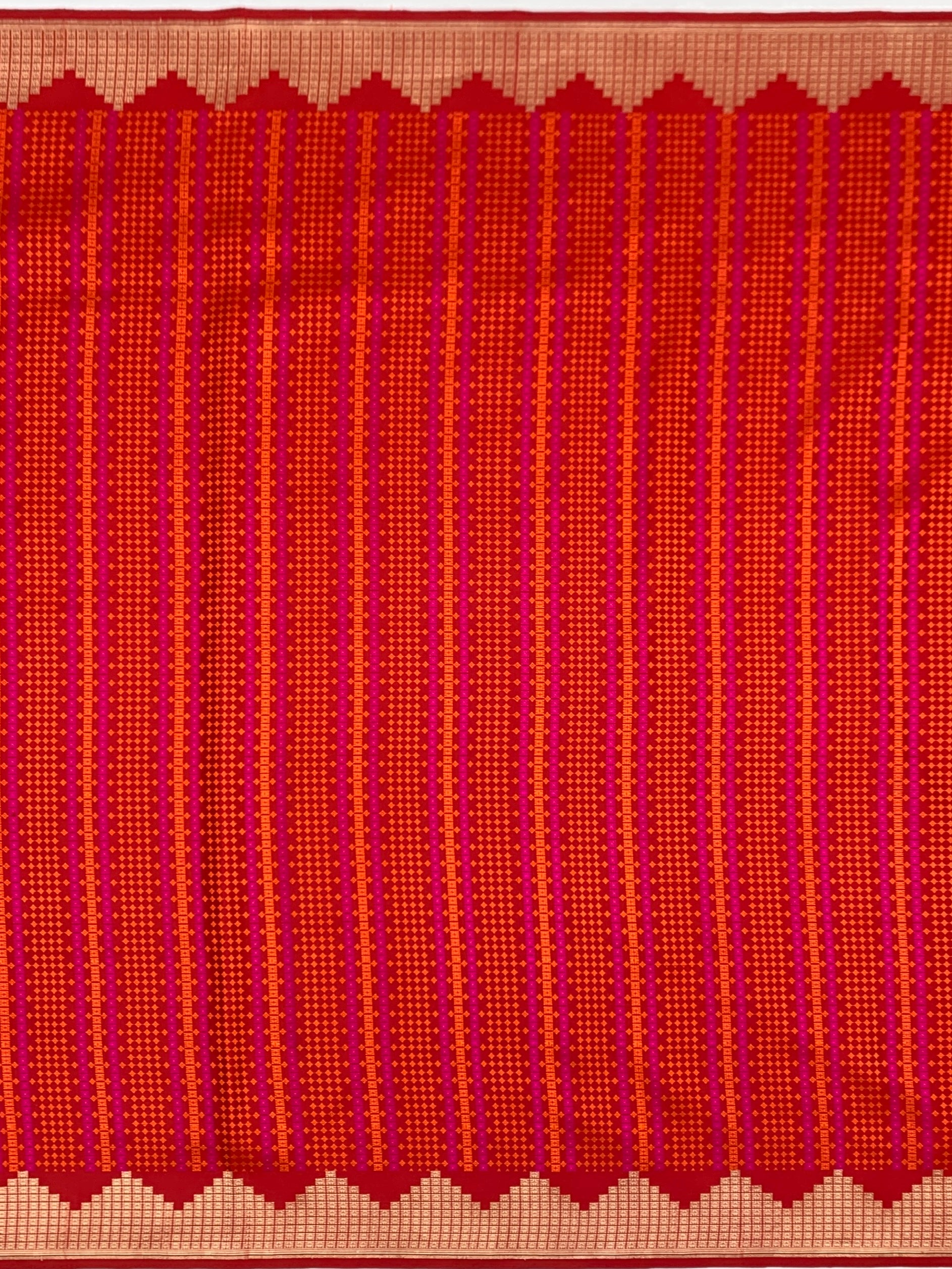 Exquisite Crimson Red Mashru Silk Saree