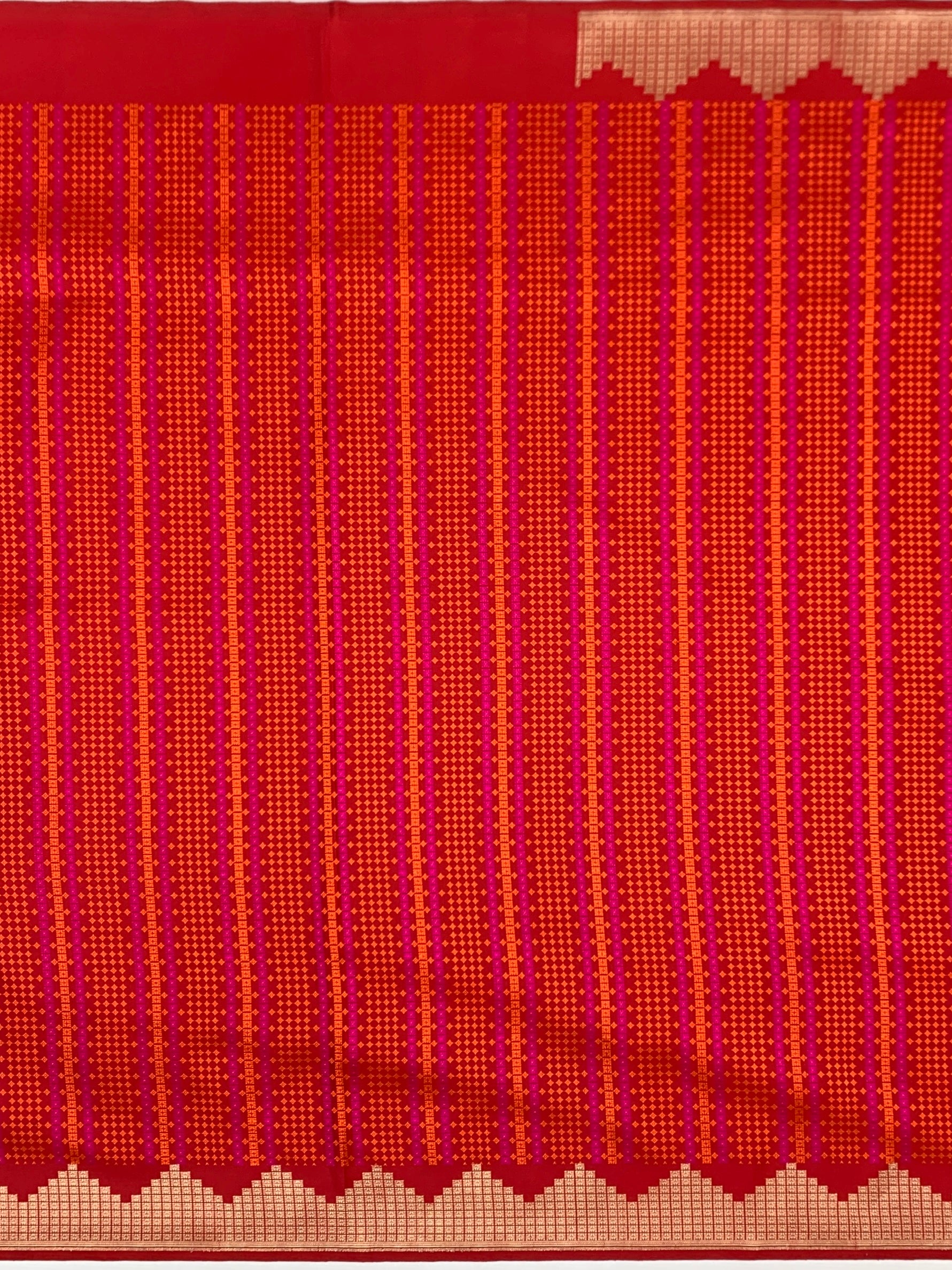Exquisite Crimson Red Mashru Silk Saree