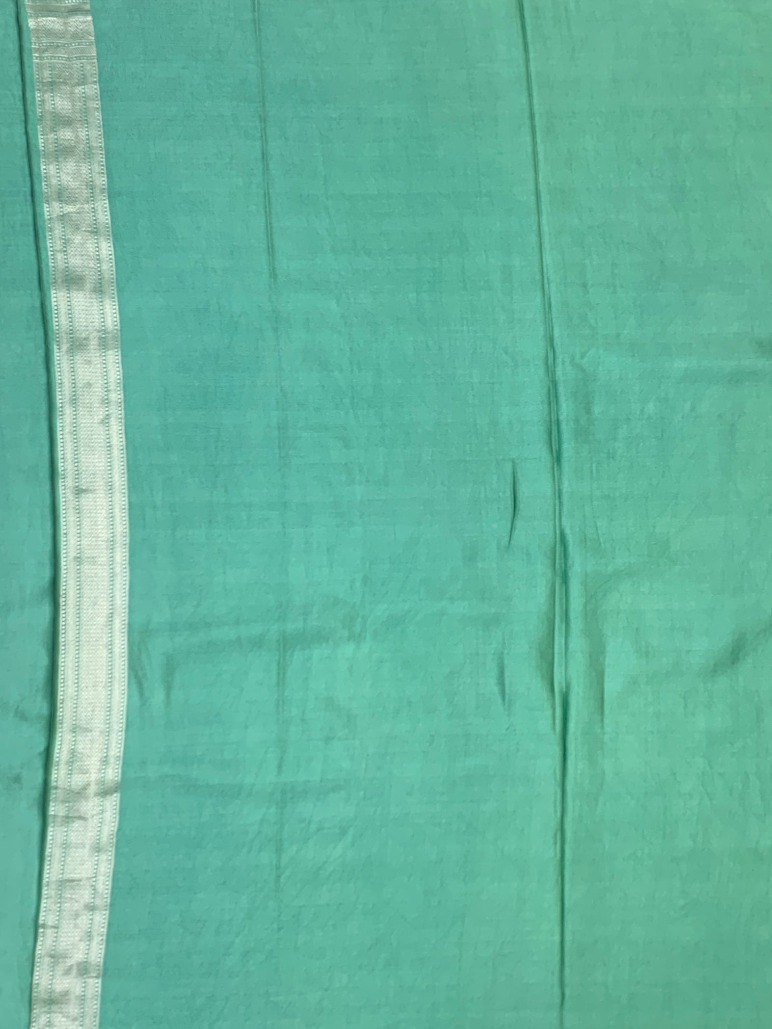 Ethereal Sea Green Geometric Mashru Silk Saree