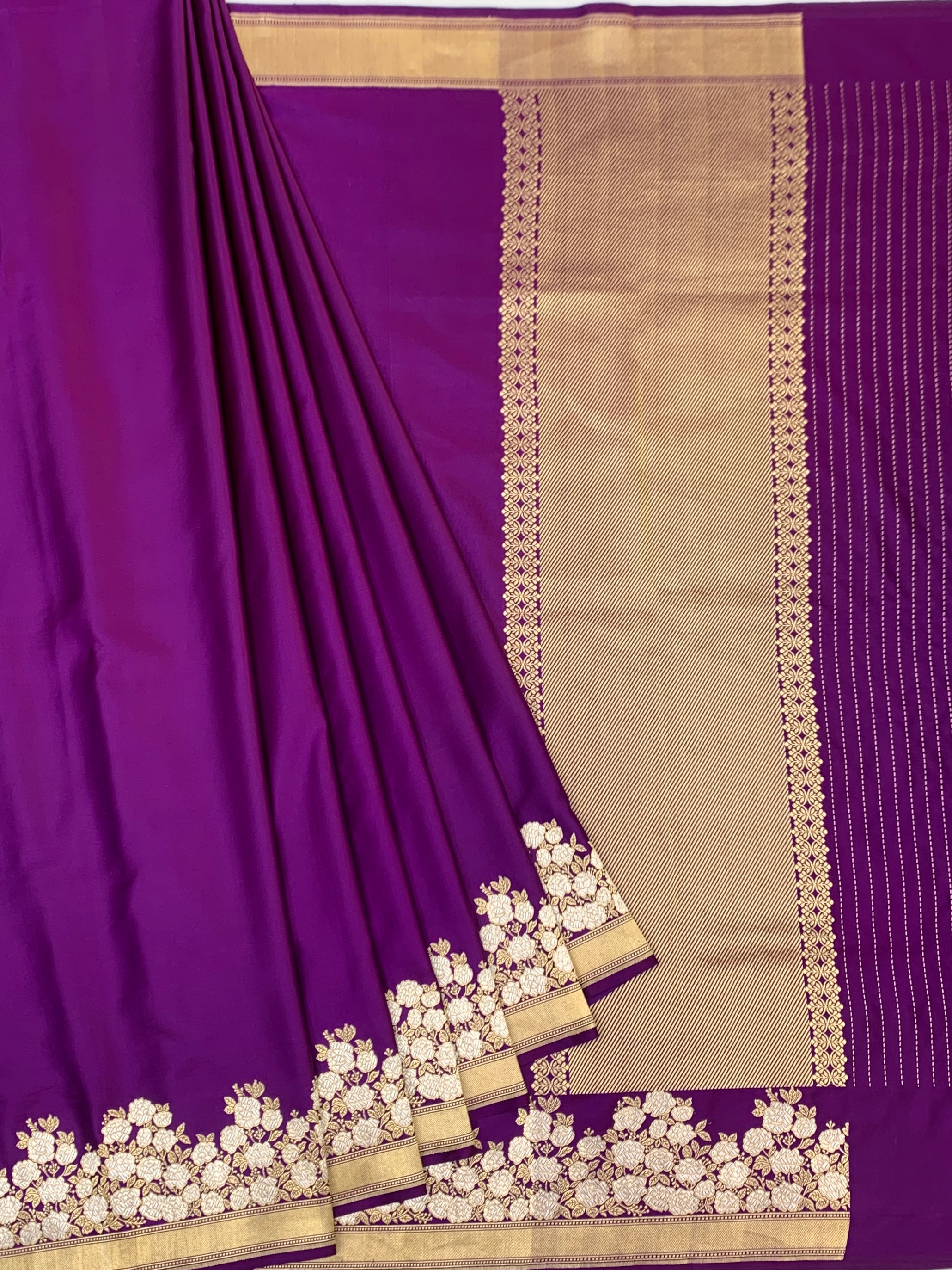 Royal Purple Mashru Silk Saree