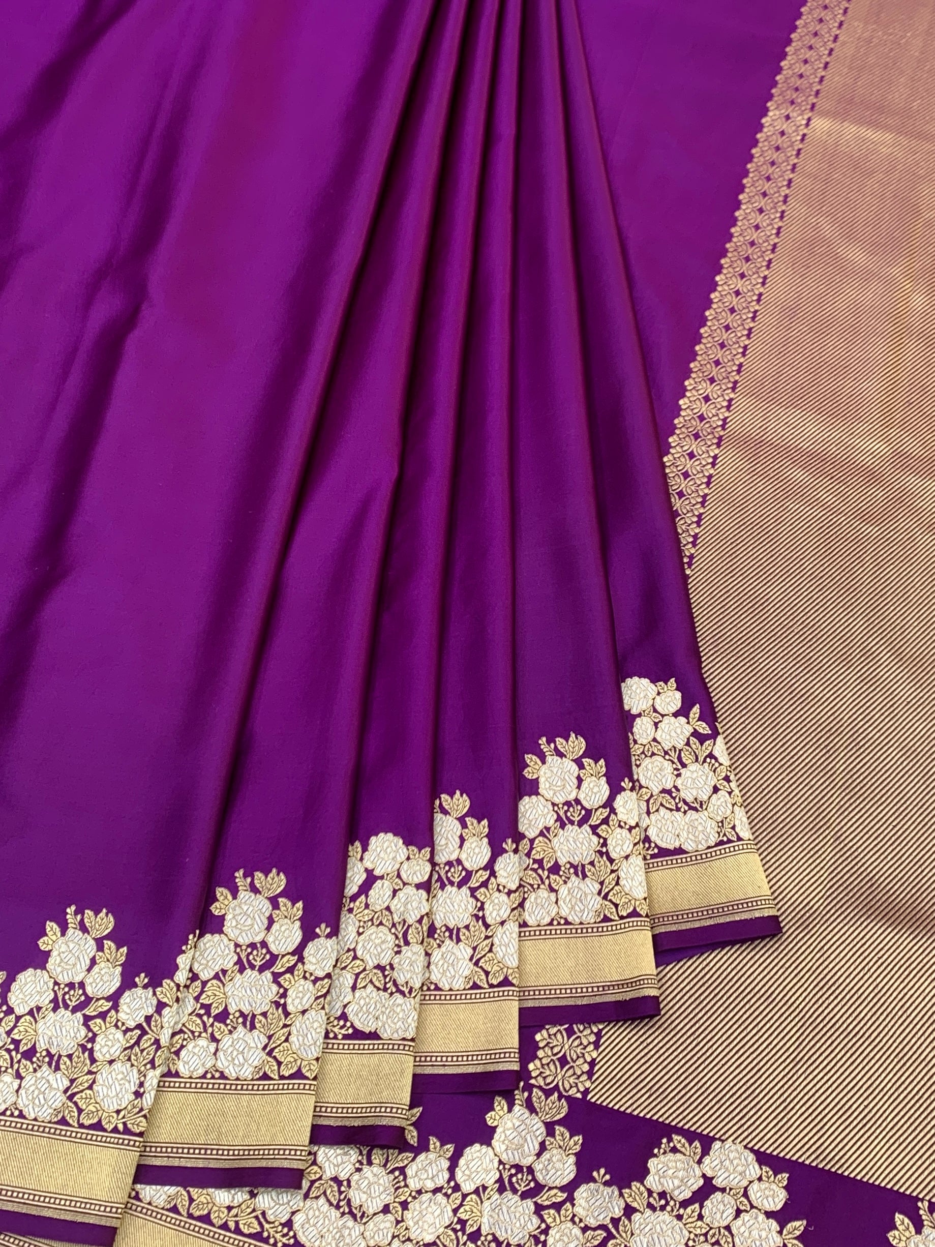 Royal Purple Mashru Silk Saree
