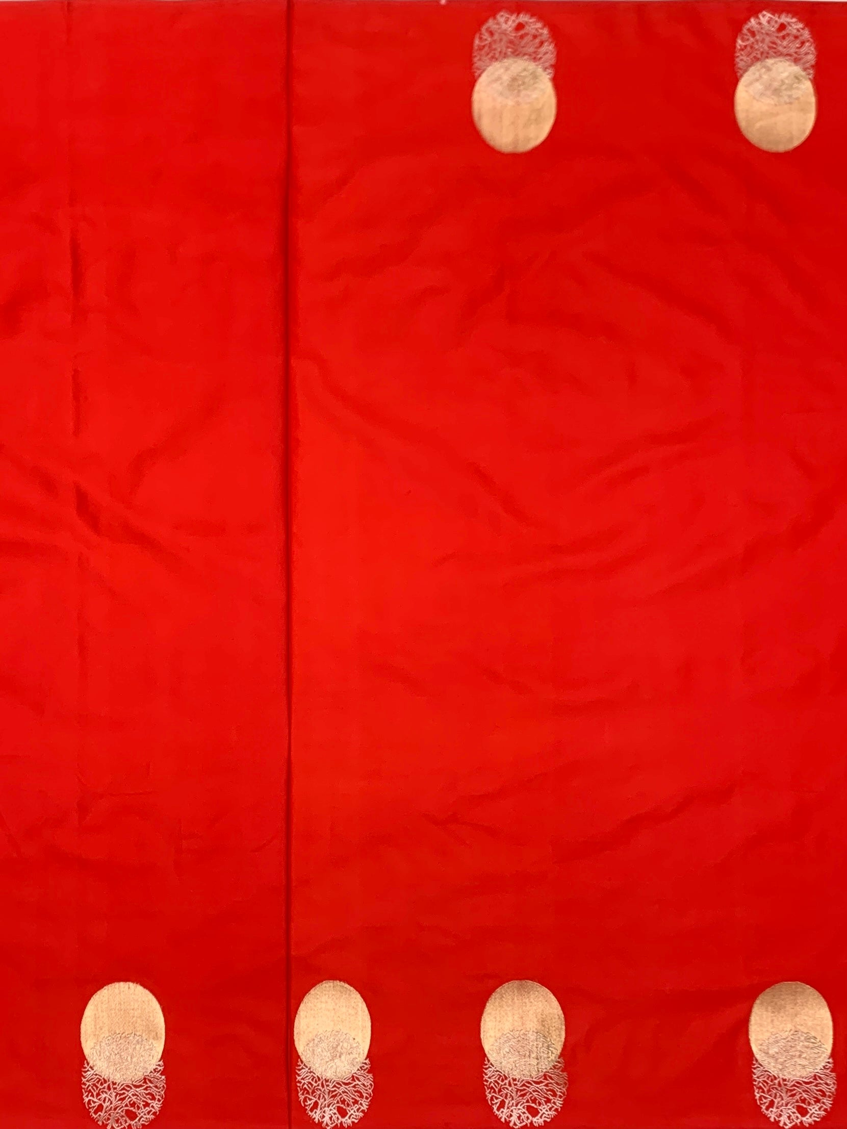 Crimson Red Contemporary Mashru Silk Saree