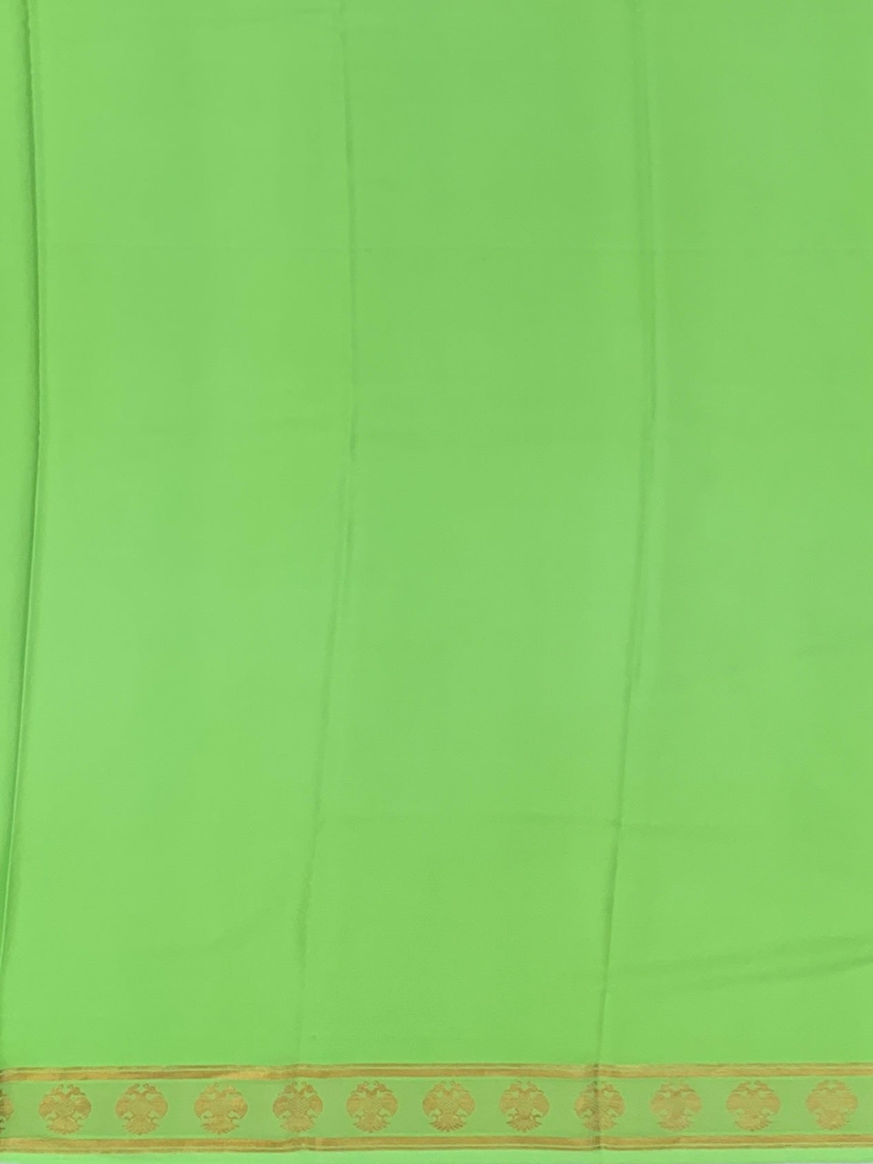 Mysore Silk Saree in Royal Blue & Lime Green