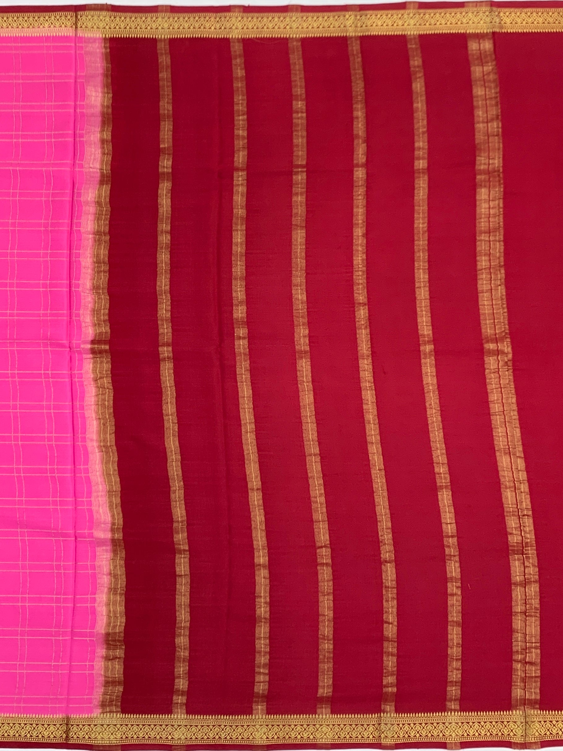 Elegant Contrast Mysore Silk Saree
