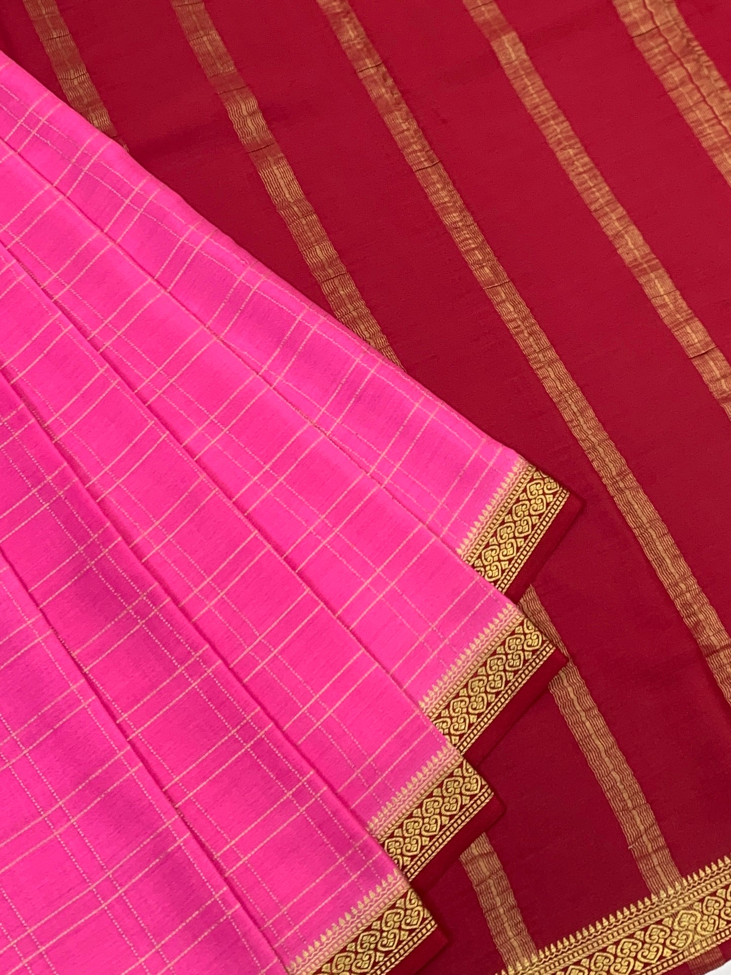 Elegant Contrast Mysore Silk Saree
