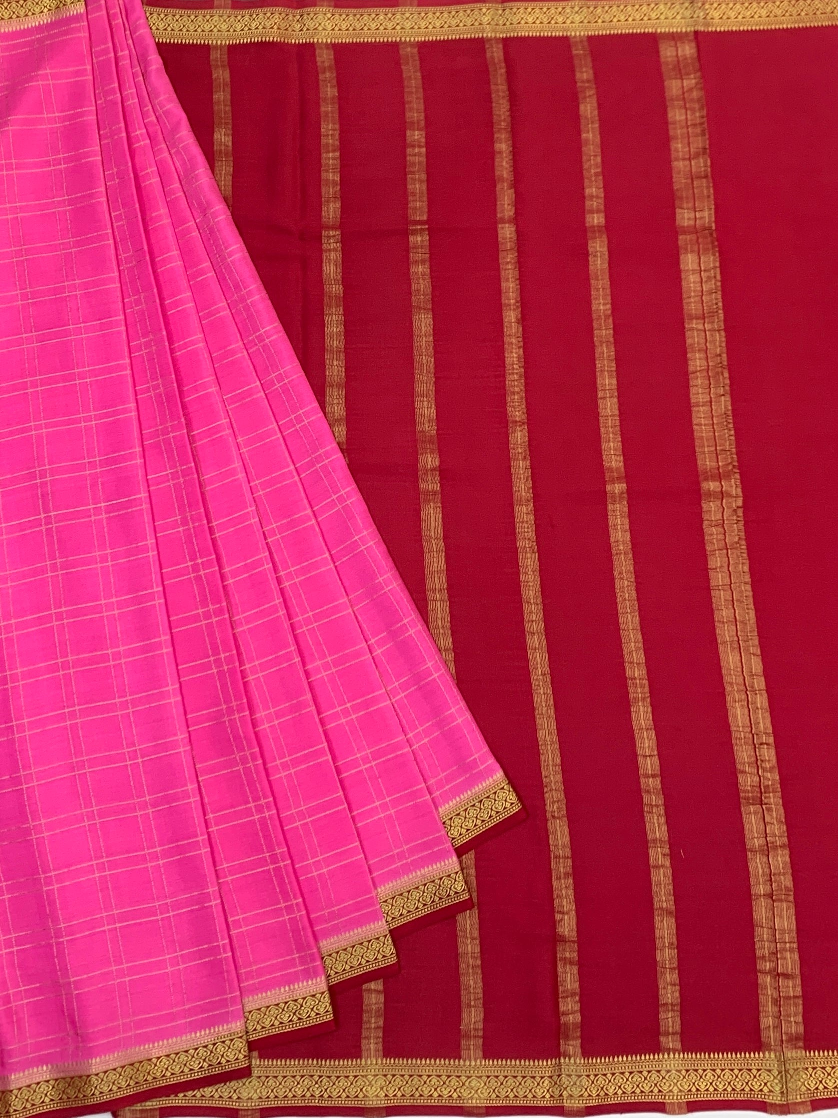 Elegant Contrast Mysore Silk Saree