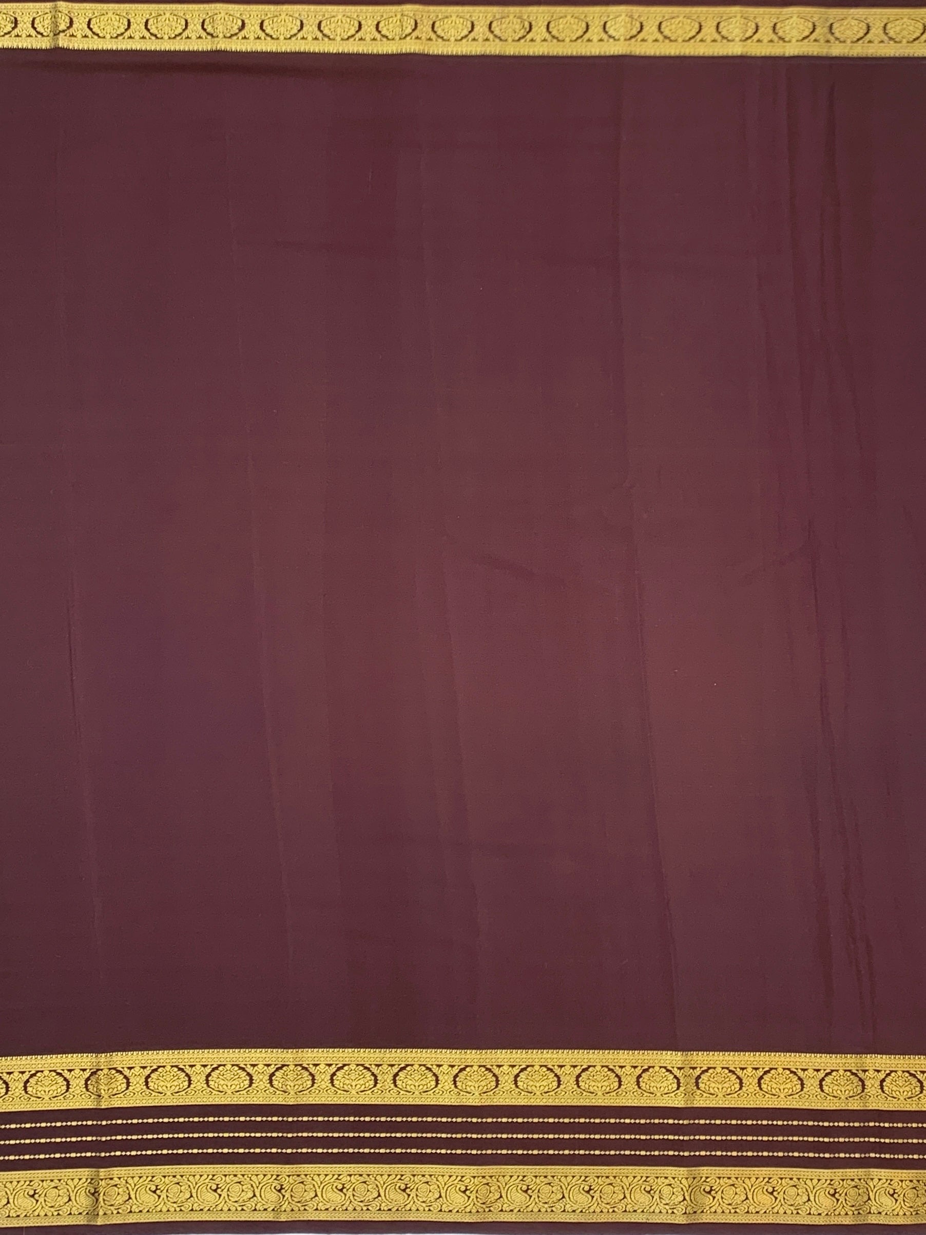 Classic Mysore Silk Saree – Sunset Orange