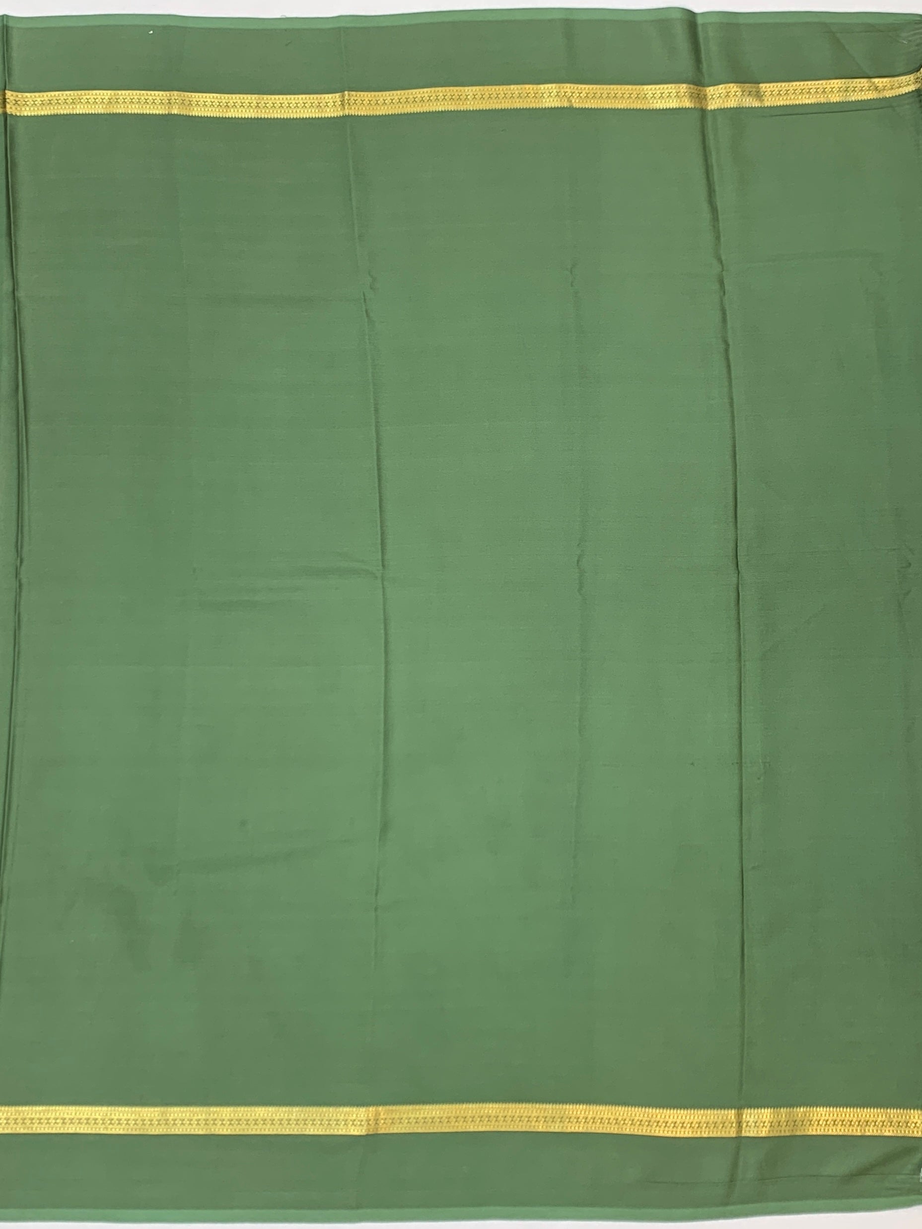 Elegant Forest Green Mysore Silk Saree with Zari Pallu