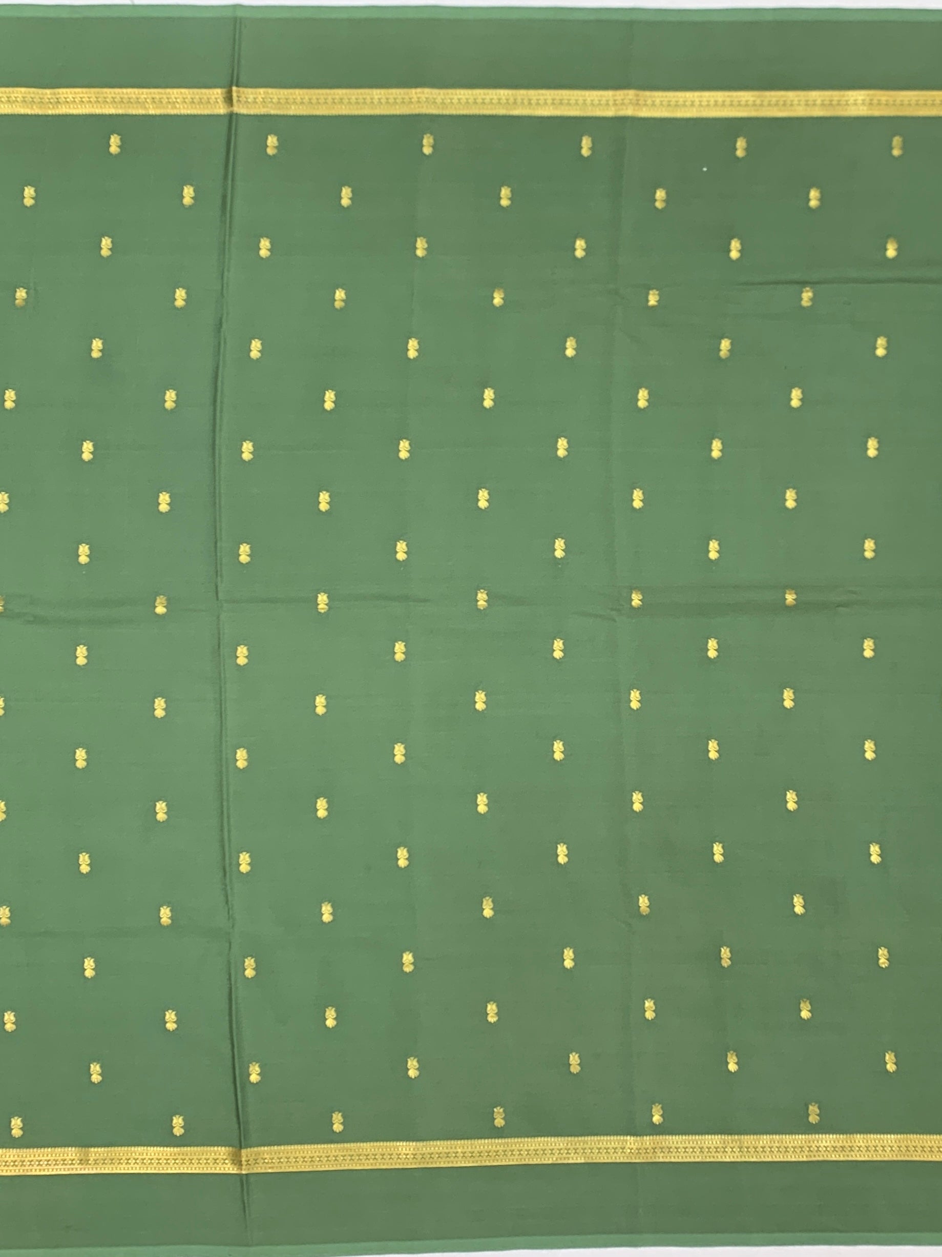 Elegant Forest Green Mysore Silk Saree with Zari Pallu
