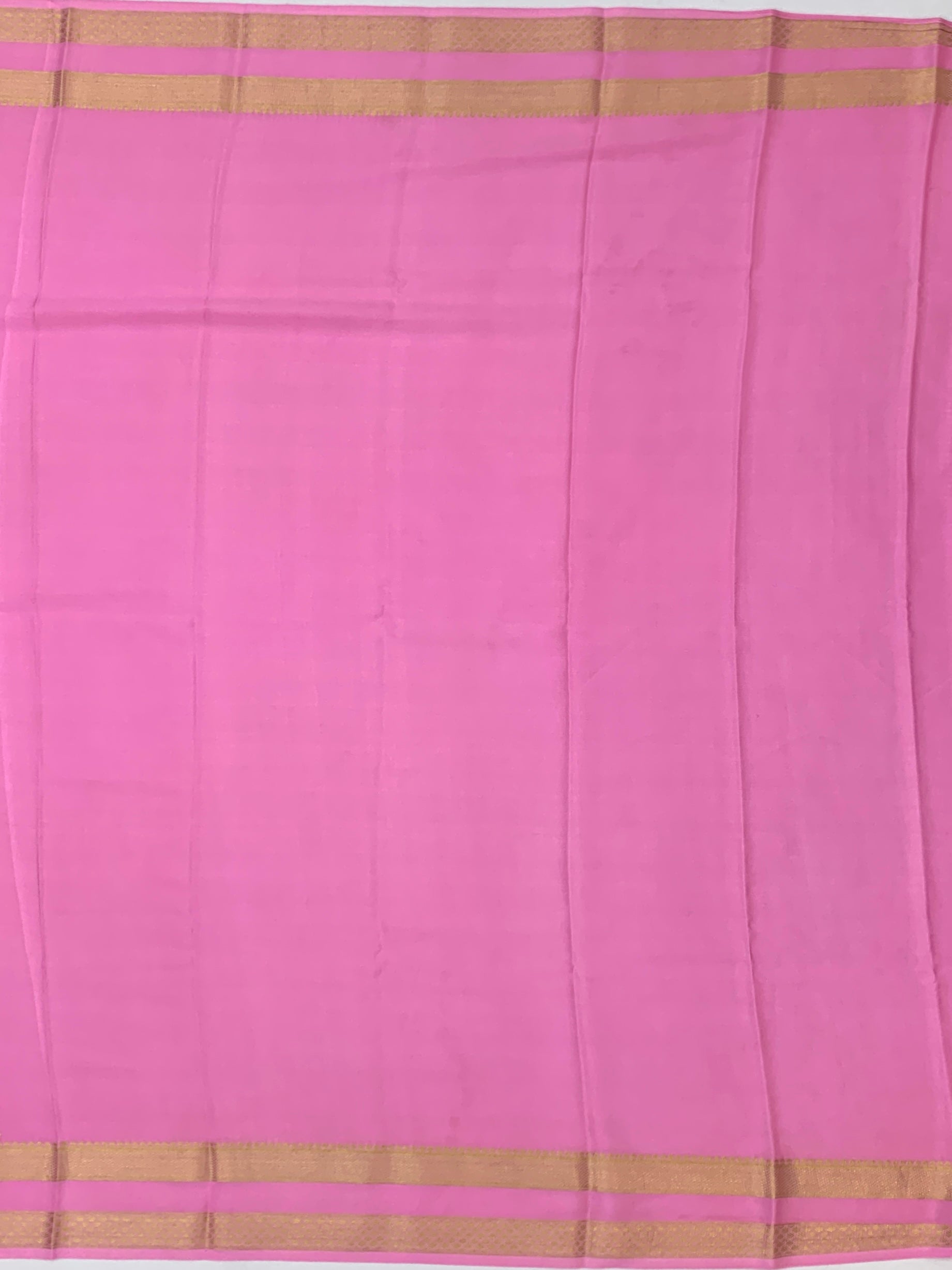 Royal Purple & Rose Pink Mysore Silk Saree with Geometric Zari Grid