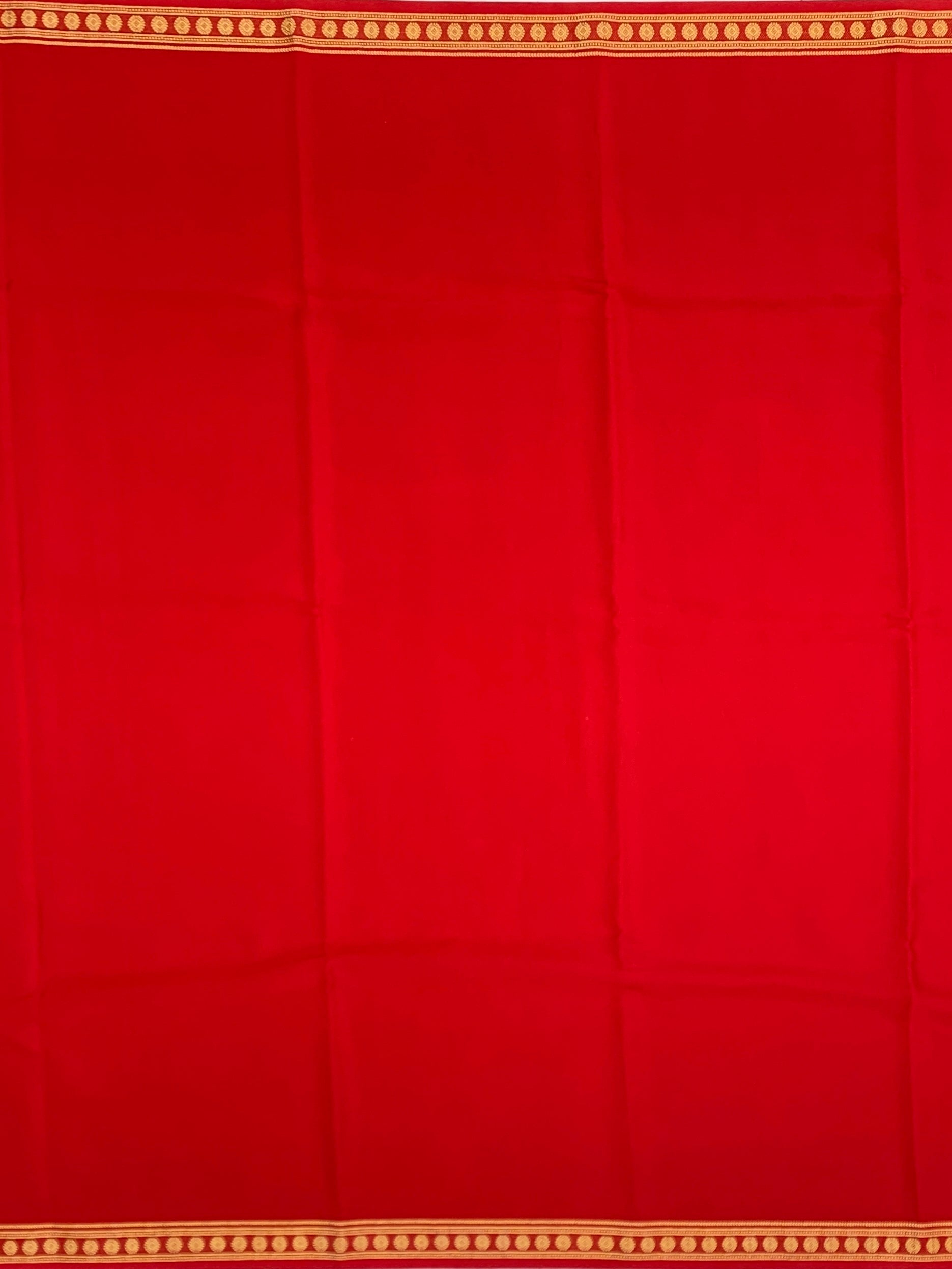 Radiant Red Mysore Silk Saree