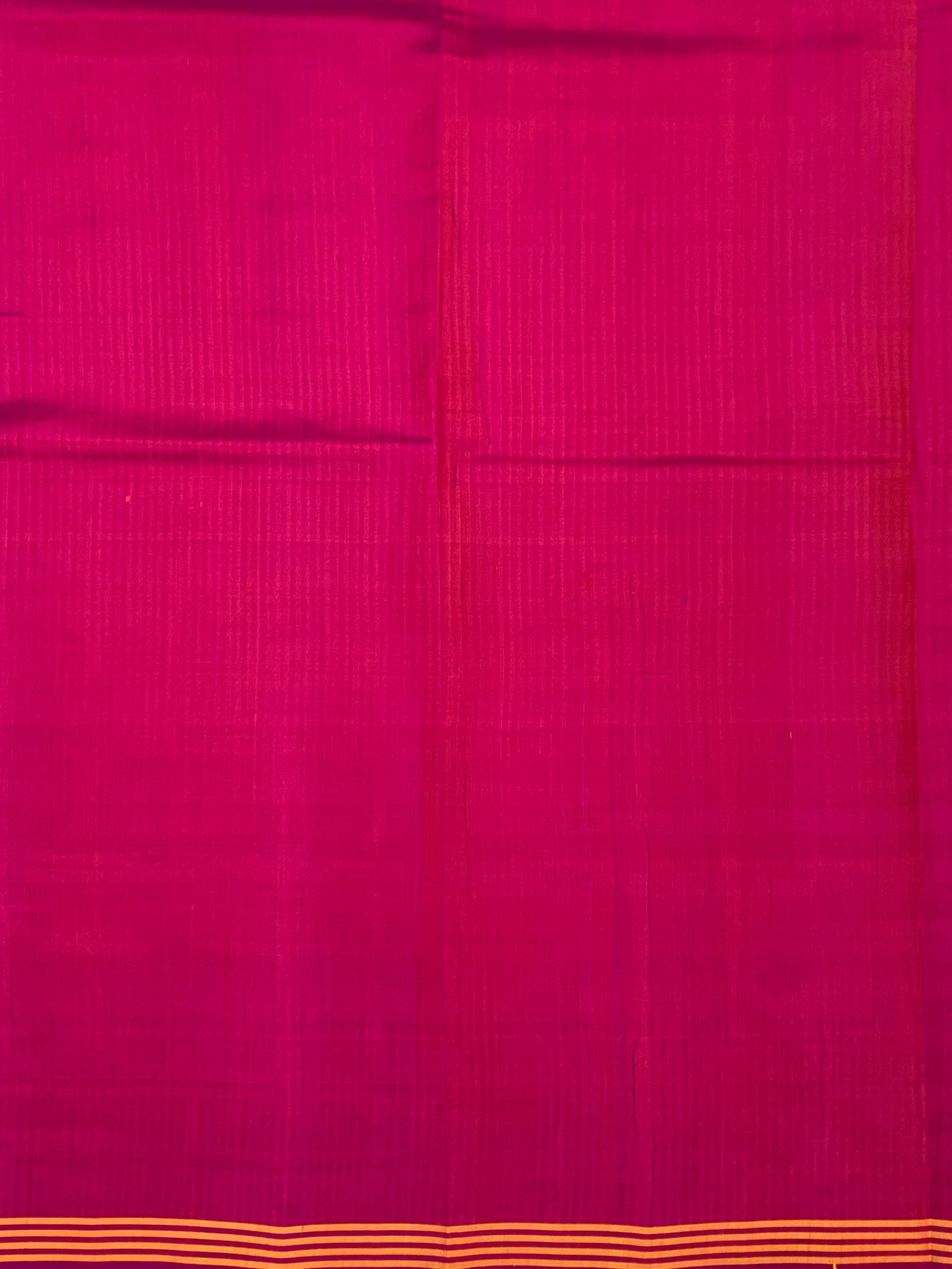 Rani Pink & Deep Violet Patola Saree with Artistic Parrot Pallu