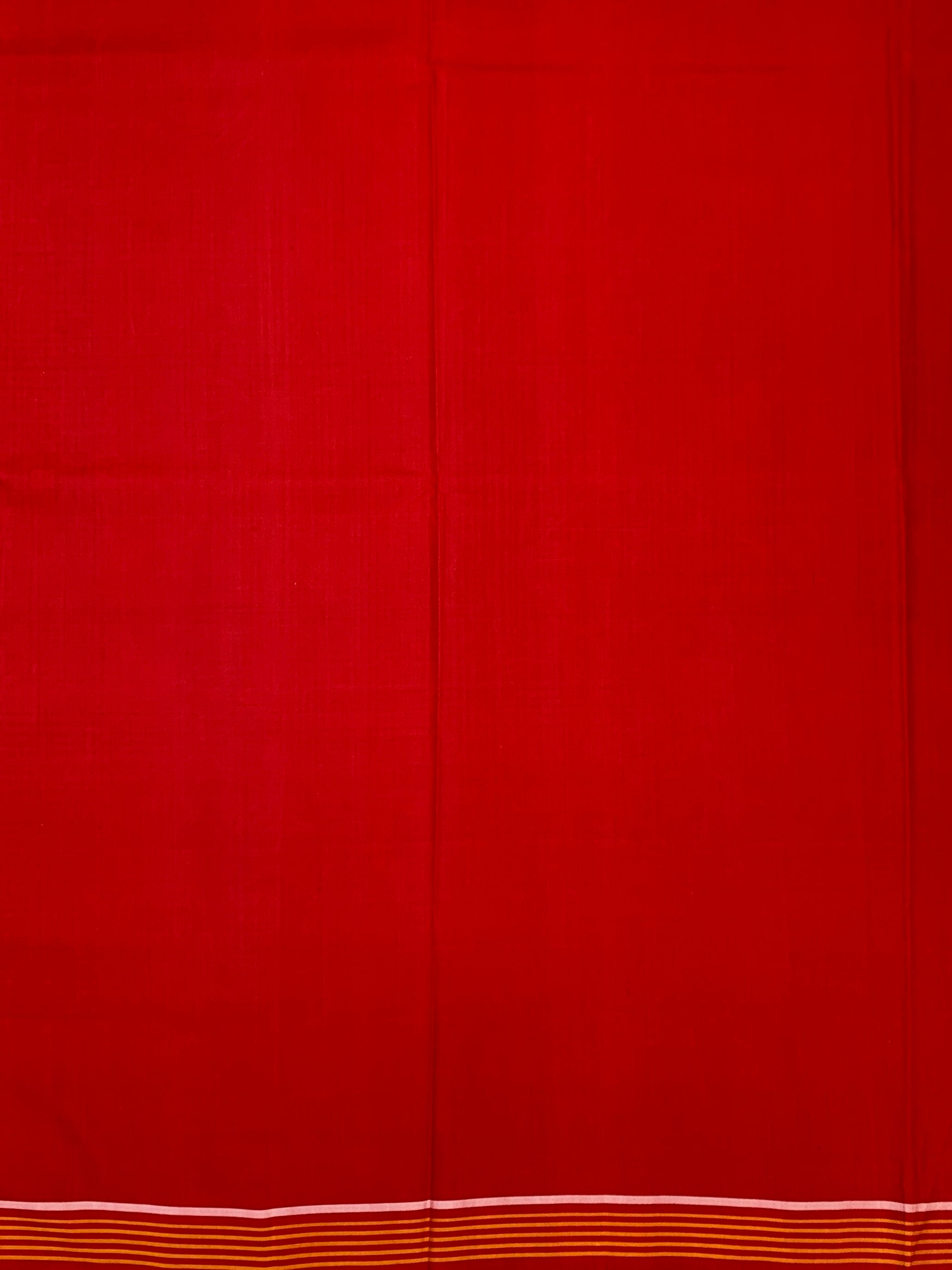 Indigo Check & Crimson Red Patola Saree