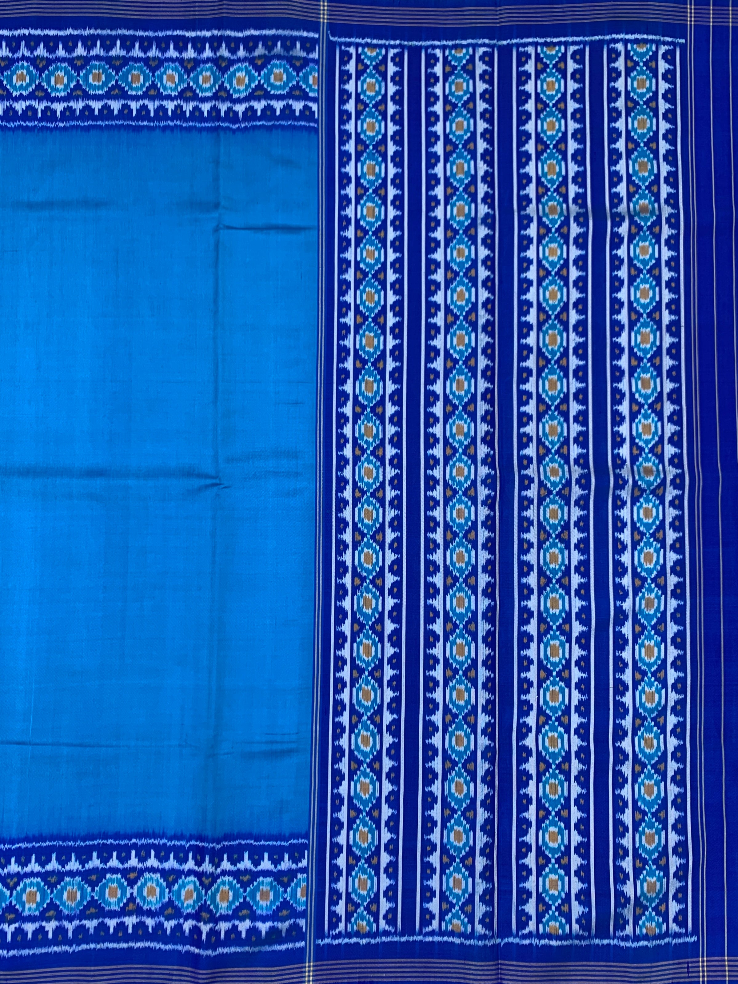 Electric Blue & Turquoise Patola Saree