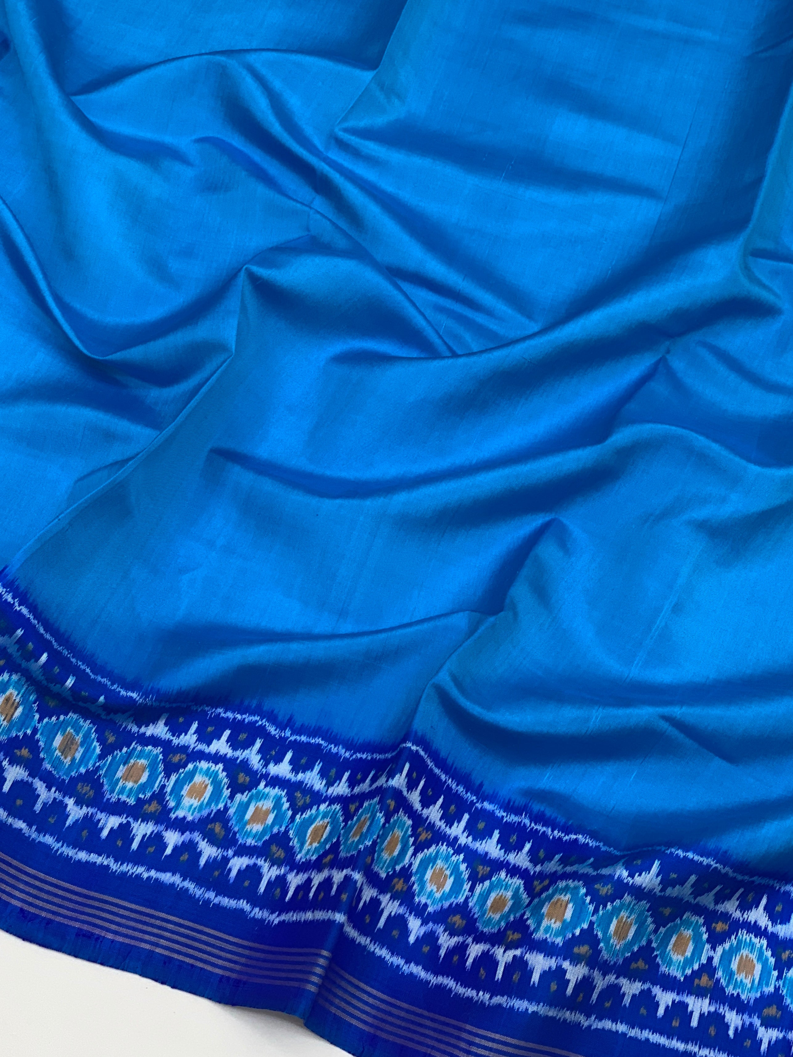 Electric Blue & Turquoise Patola Saree